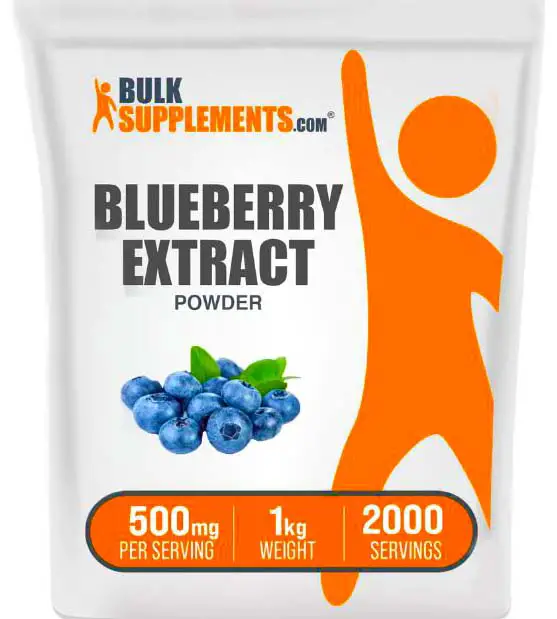 Bulk Supplements Blueberry Extract Powder clickable image―2000 500 mg servings. 