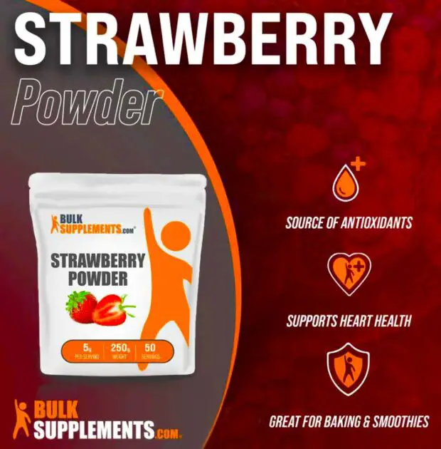 Bulk Supplements Strawberry Powder clickable image.  