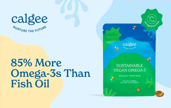 Clickable image of Calgee vegan omega-3 supplement —85% more omega-3s than fish oil.  