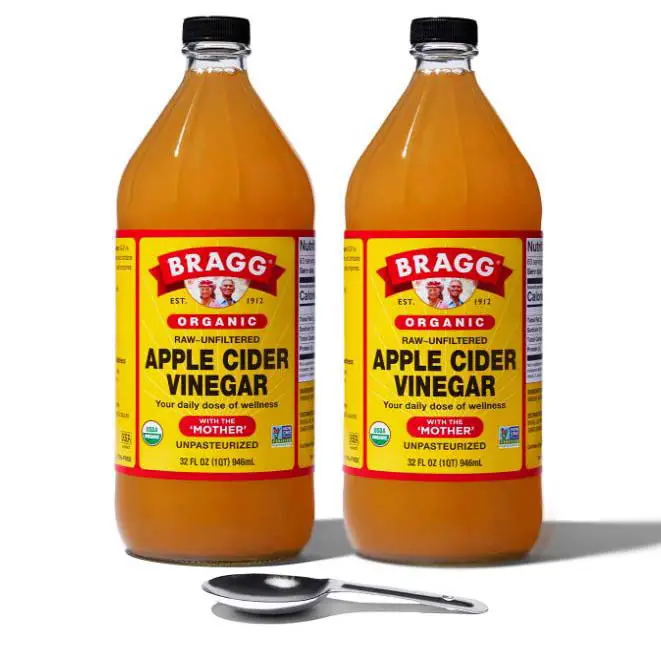 Clickable image of Bragg Organic Apple Cider Vinegar with the 'Mother' on Amazon.  